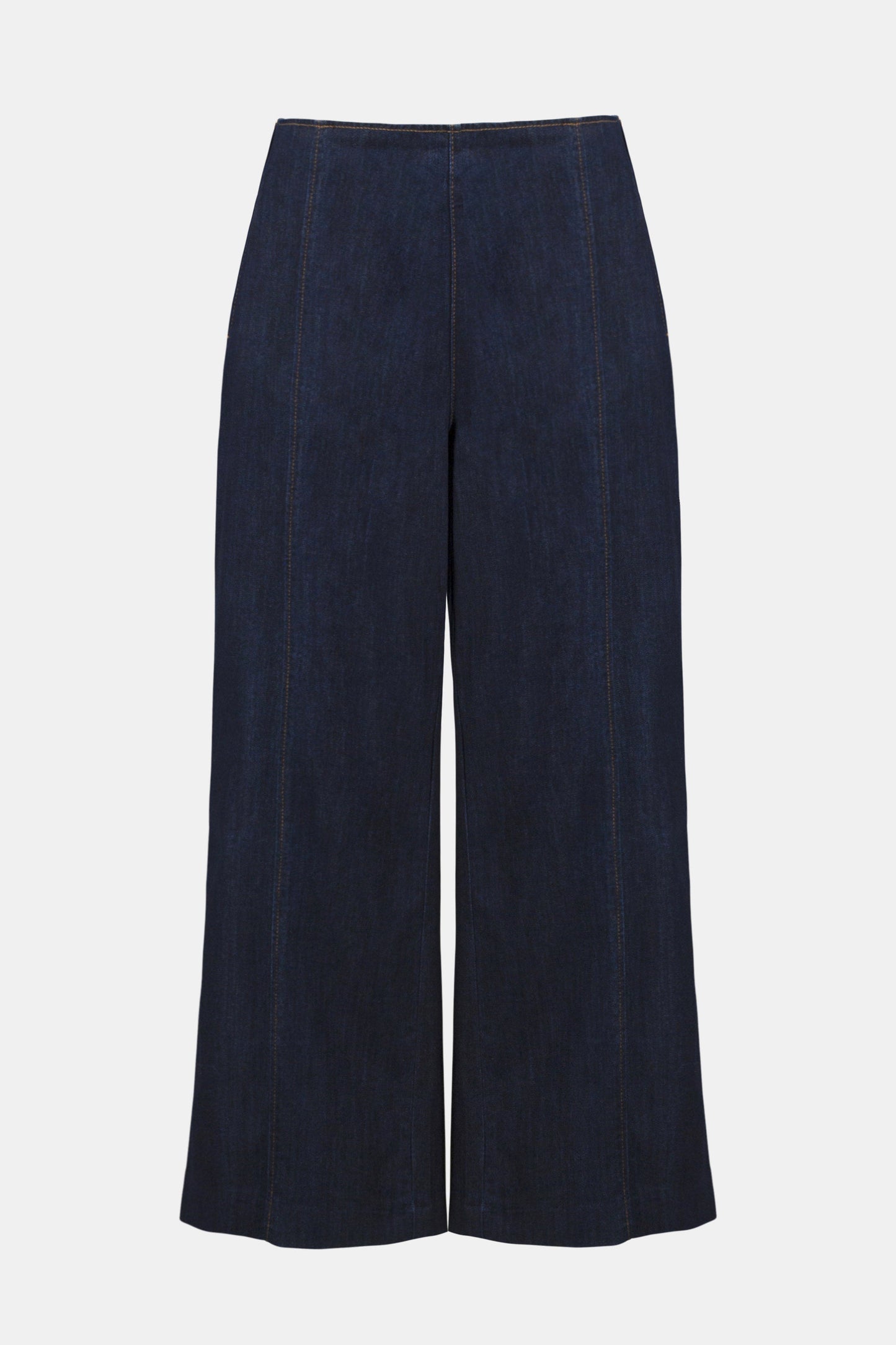 Culotte Jeans With Exposed Side Zipper