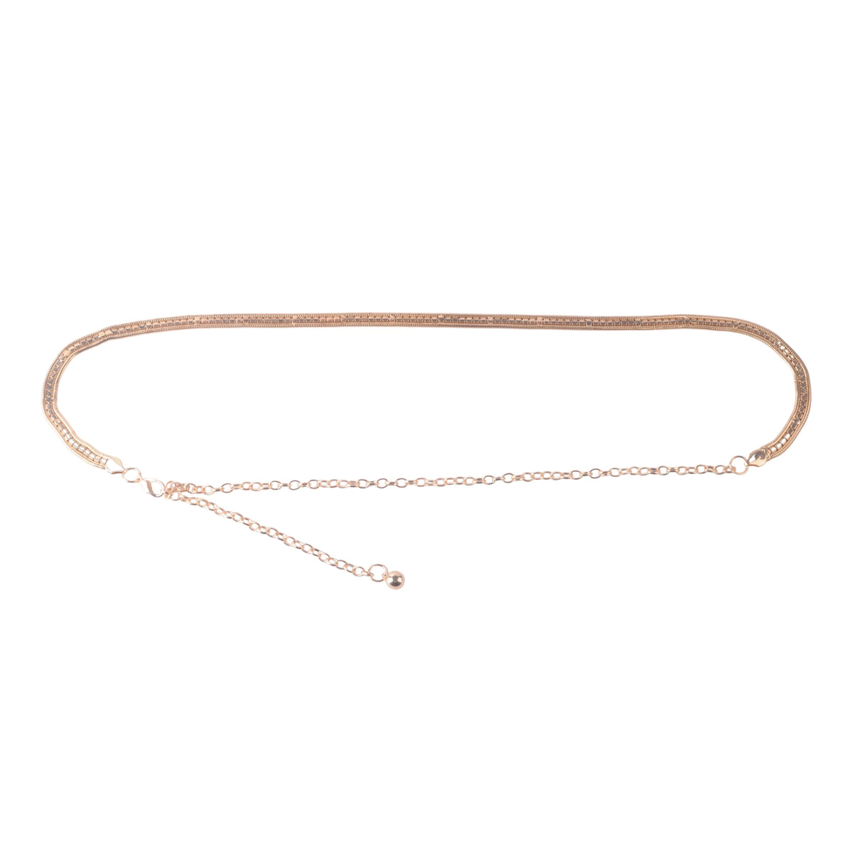 Singular Rhinestone Rope Chain Belt