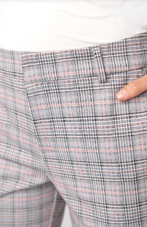 Kelsey Trouser 29" Inseam Grey/Blush