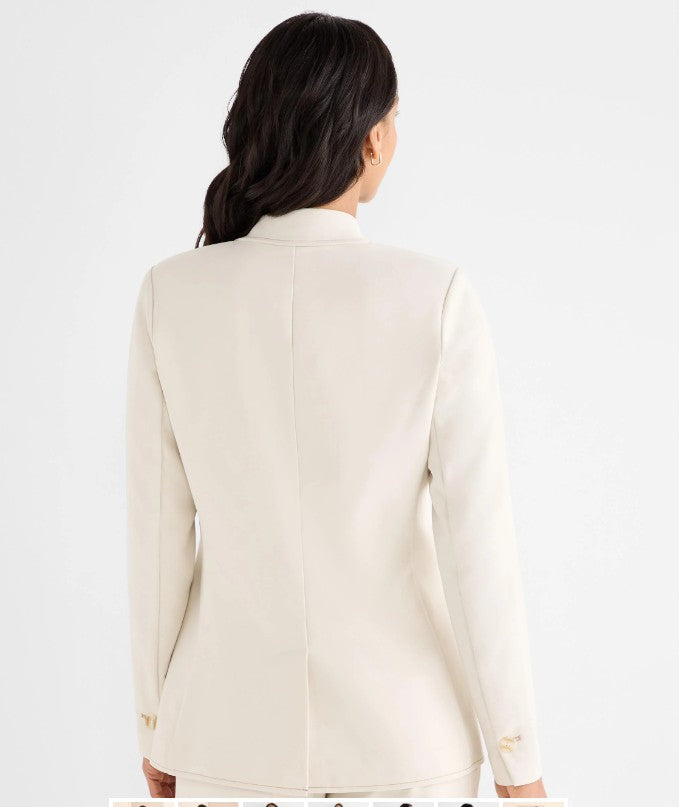 Sleek Stretch Accent Stitch Blazer