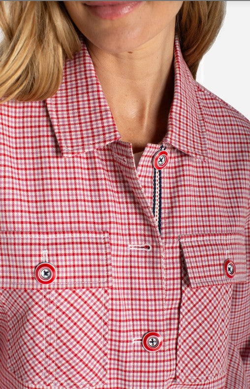 Shacket with Flap Pockets