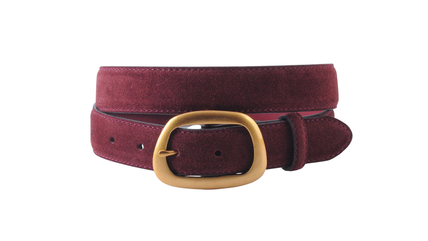 Burgundy Suede Belt