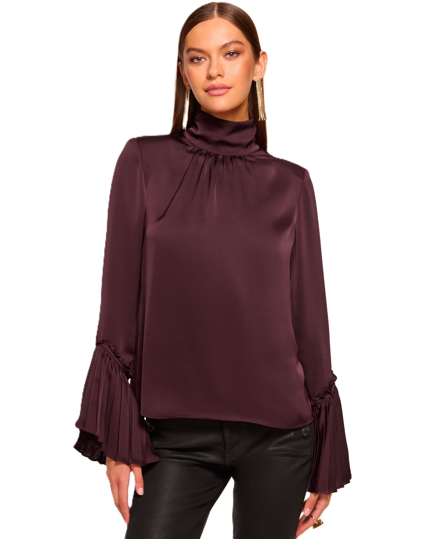Christy Turtleneck Bell Sleeve Blouse