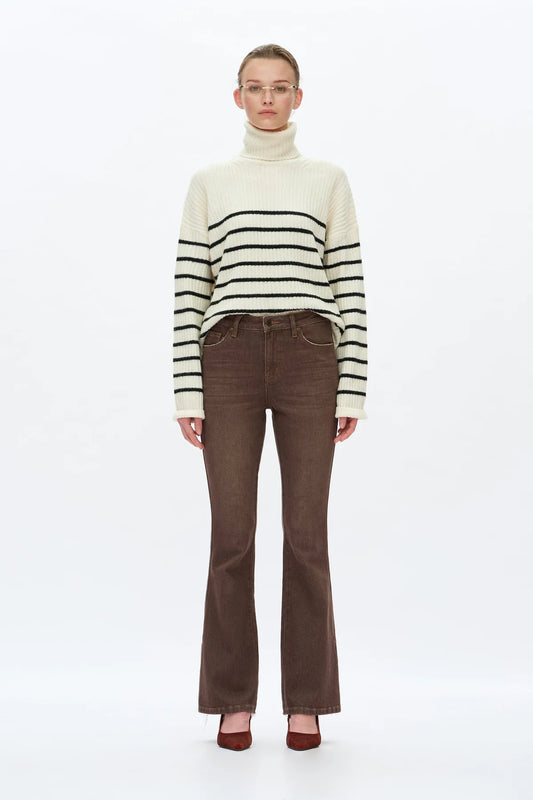 High Rise Flare Leg Jeans