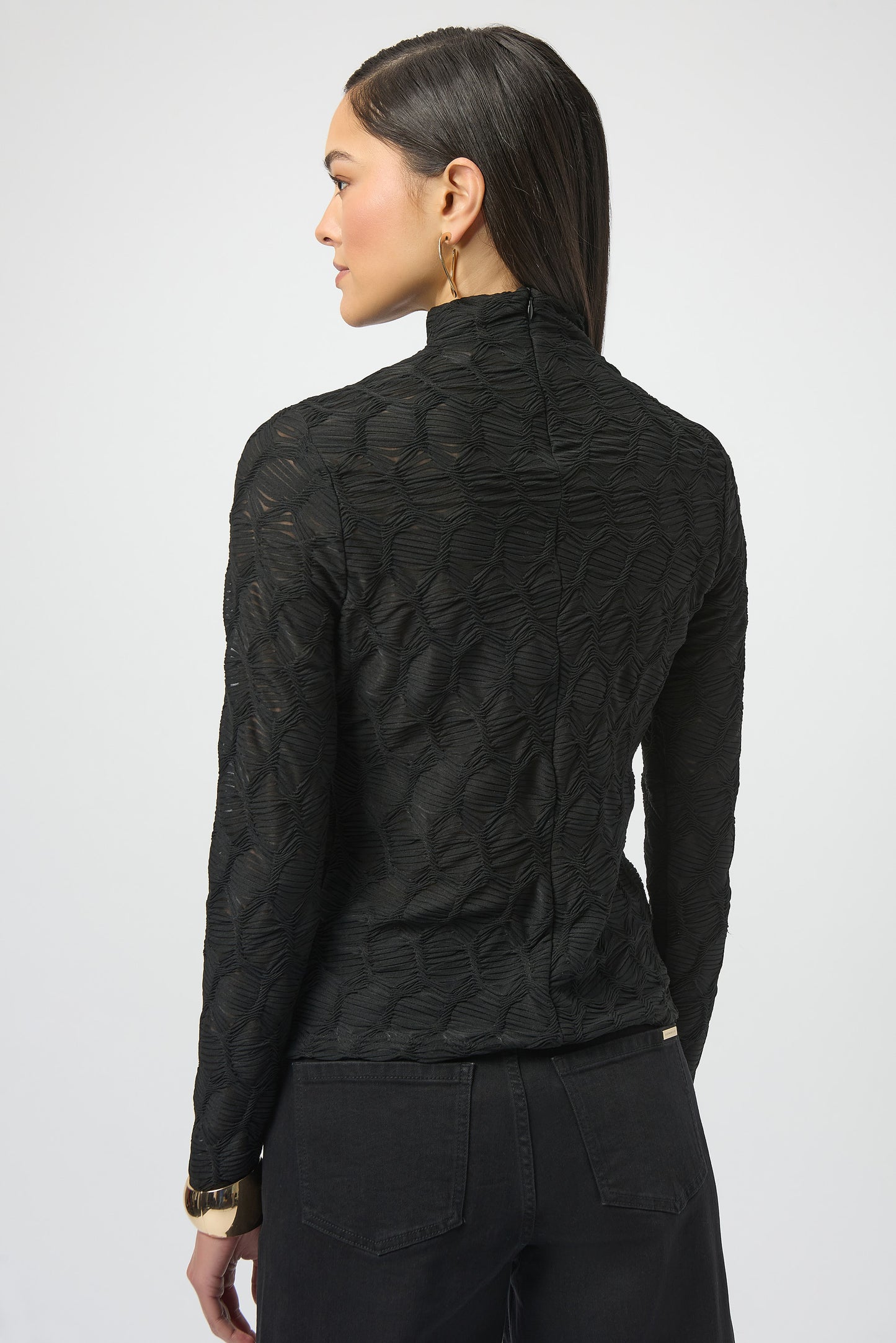 Textured Knit Fitted Top