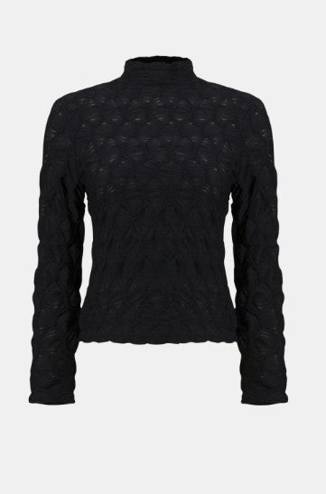 Textured Knit Fitted Top