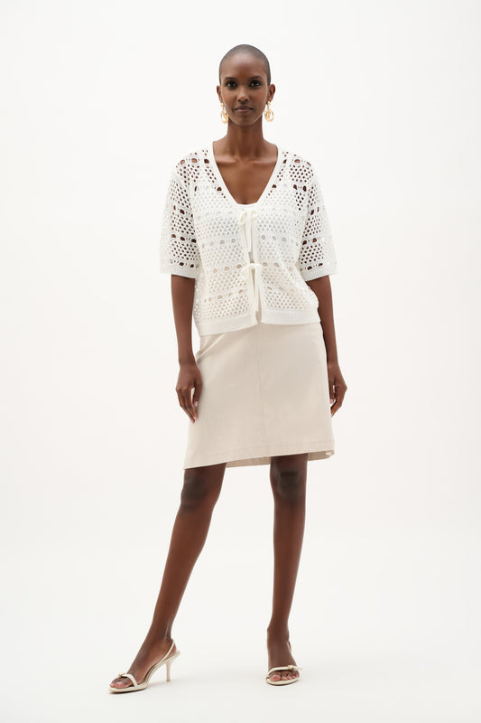 Melange Millennium A-Line Skirt With Pockets