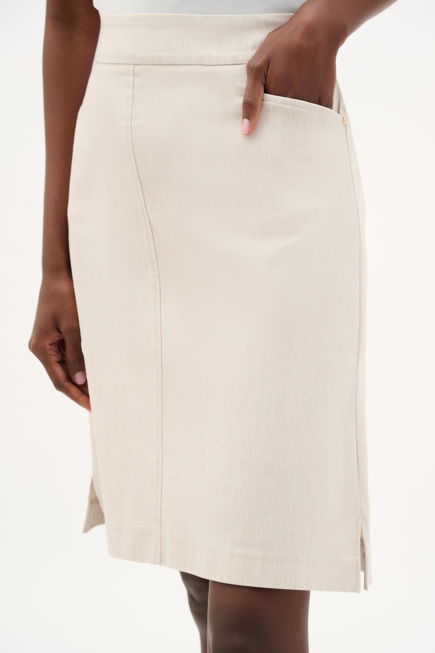 Melange Millennium A-Line Skirt With Pockets