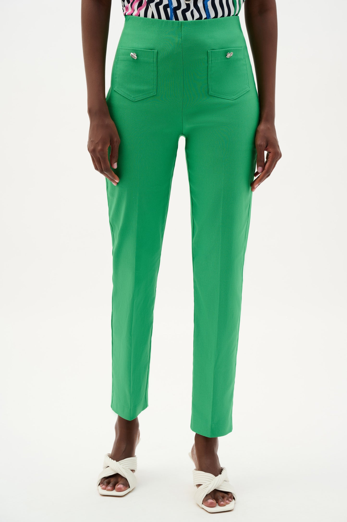 Millennium Pull-On Cropped Pants With Patch Pockets
