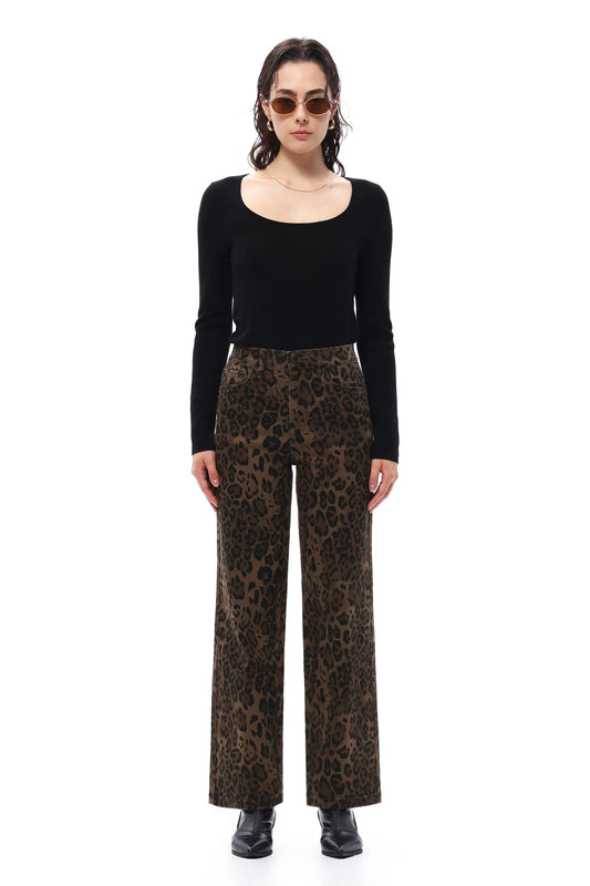 High Rise Relaxed Straight Pants