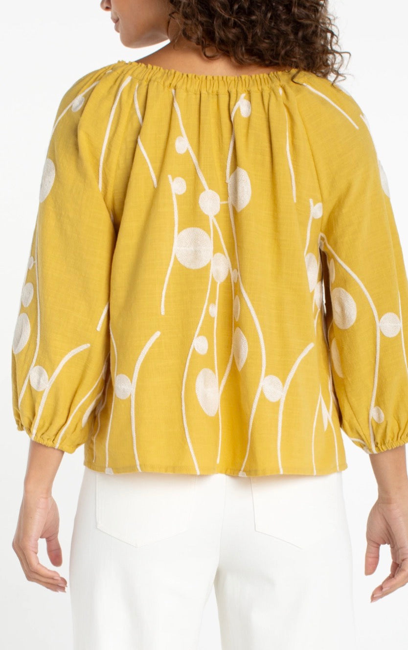 3/4 Sleeve Woven Top