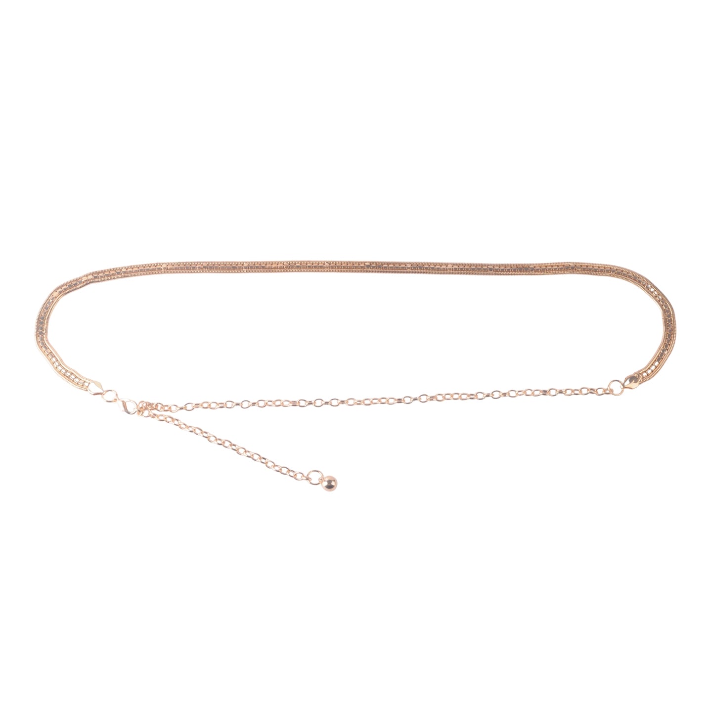 Singular Rhinestone Rope Chain Belt