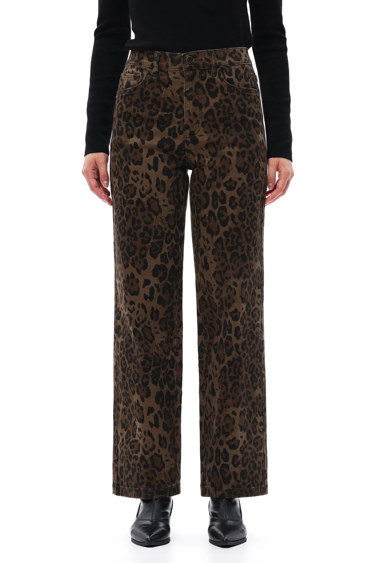 High Rise Relaxed Straight Pants