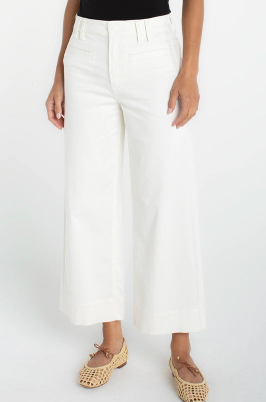 Crop Wide Leg With Welt Pockets