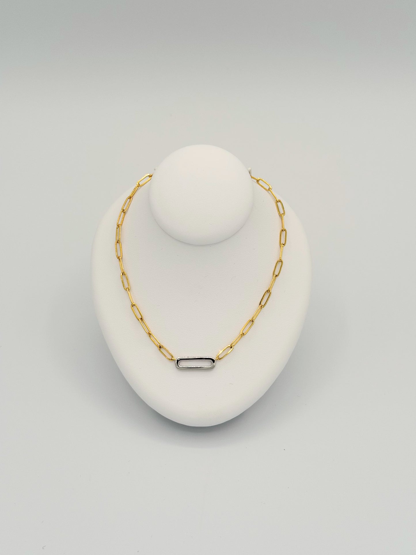 Two-Tone Paperclip Necklace
