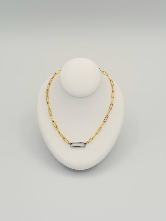 Two-Tone Paperclip Necklace