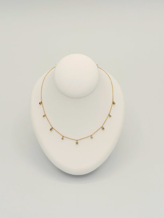 14K Diamond Drop Necklace