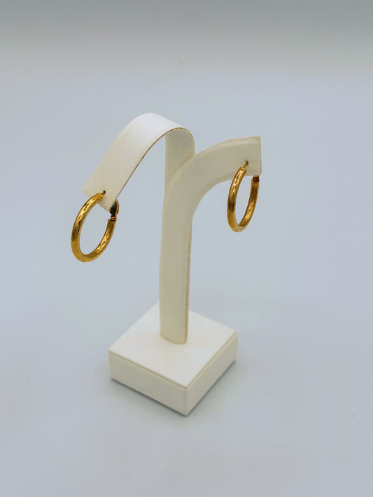 Textured Gold Hoops