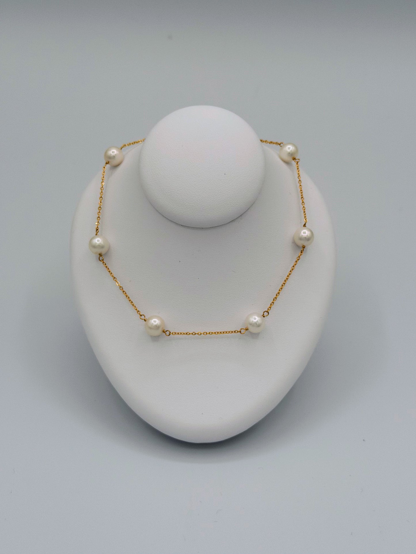 Freshwater Pearl Station Necklace