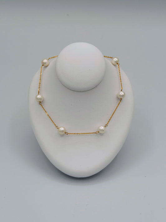 Freshwater Pearl Station Necklace