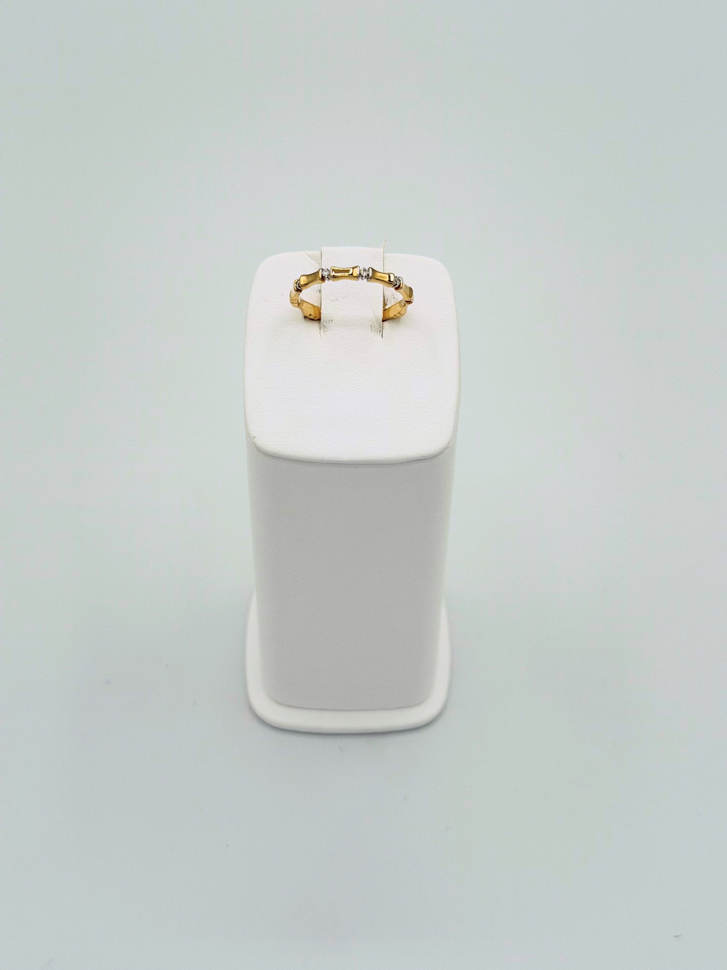 Diamond Bamboo Band Ring