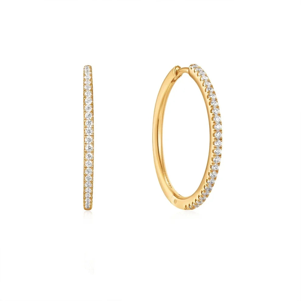 Gold Plated Glam Hoop Earrings