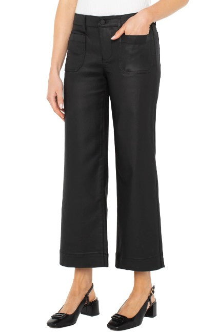 Crop Wide Leg w/ Patch Pockets Jeans