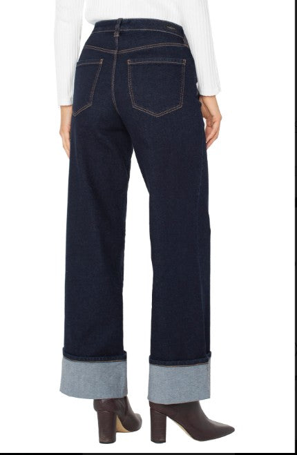 Morgan Cuffed Wide Leg Jeans