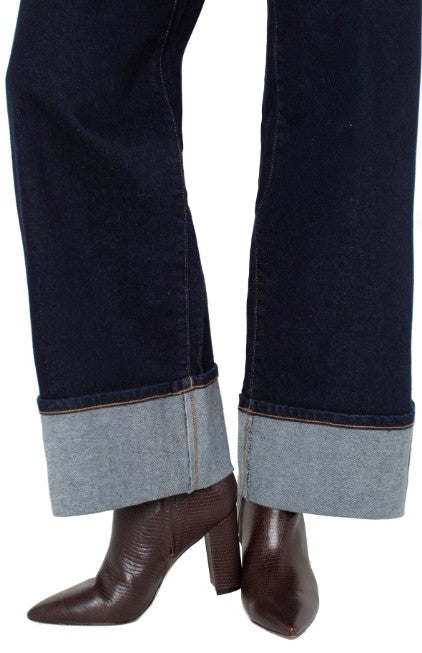 Morgan Cuffed Wide Leg Jeans