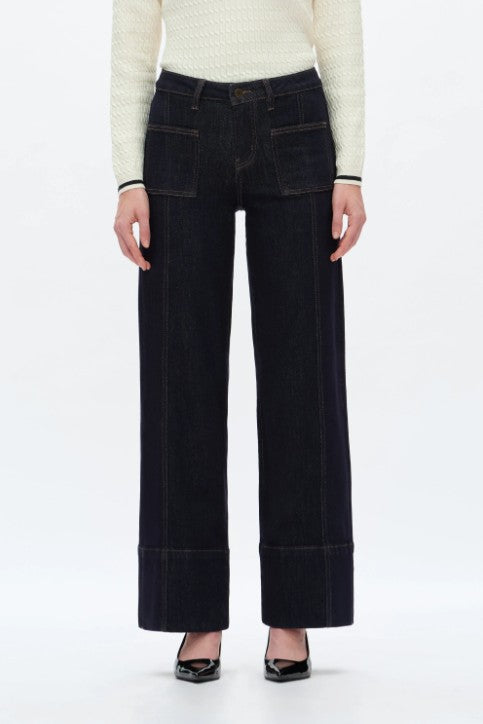 Katia Mid Rise Wide Leg Jeans