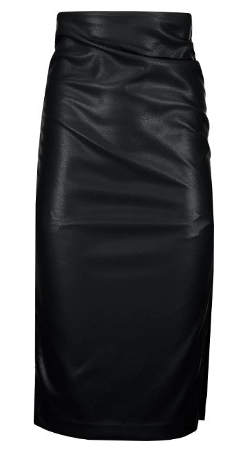 Colette Side Ruched Midi Skirt