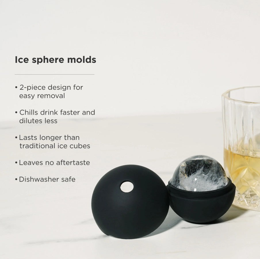 8 Piece Crystal Liquor Glass & Ice Sphere Wood Box Set
