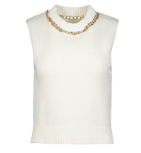 Savoy Chain Detail Sweater Tank