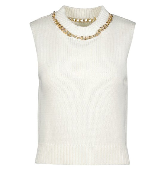 Savoy Chain Detail Sweater Tank