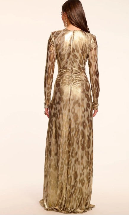 Martini Printed Plunging Gown