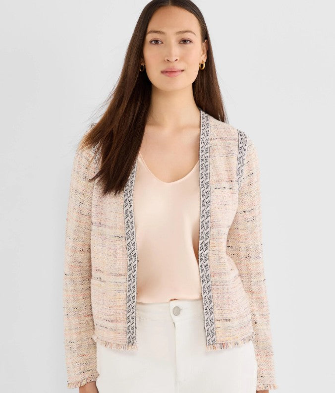Contrast Trim Knit Jacket