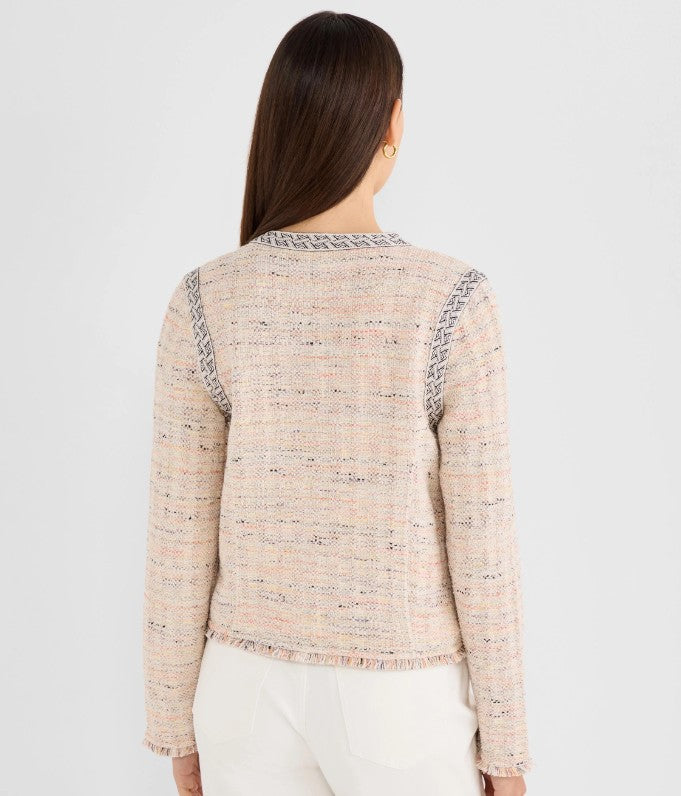 Contrast Trim Knit Jacket