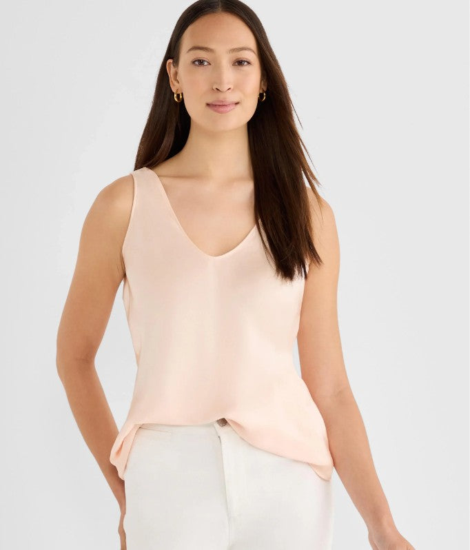 Day Gloss Woven Scoop Tank