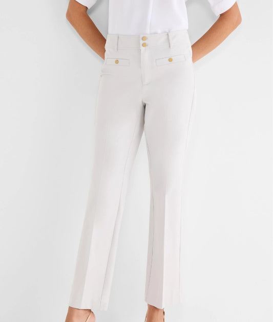 31" Plaza Demi Boot Cotton Bi-Stretch Button Pant