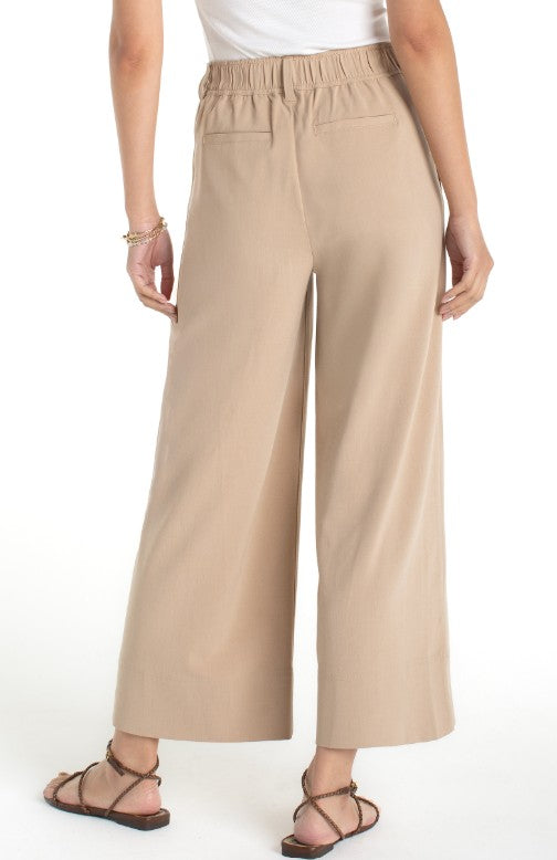 High Rise Pleated Wide Leg Trouser