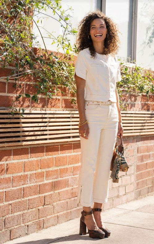 HR Hannah Crop Flare with Tulip Hem 25 1/2" inch inseam