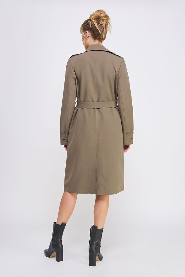 Long Open Front Trench Coat