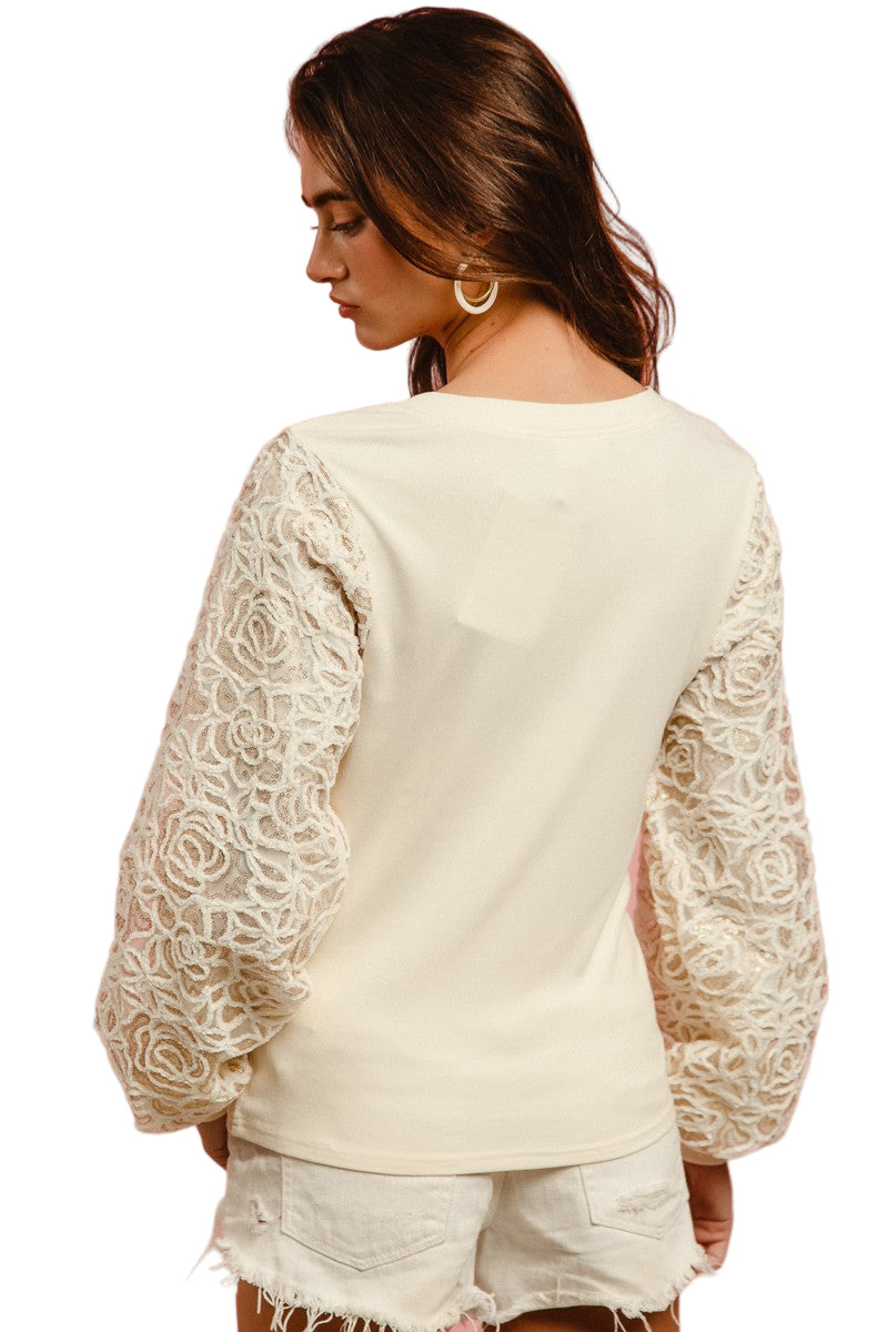 Chenille and Sequin Top
