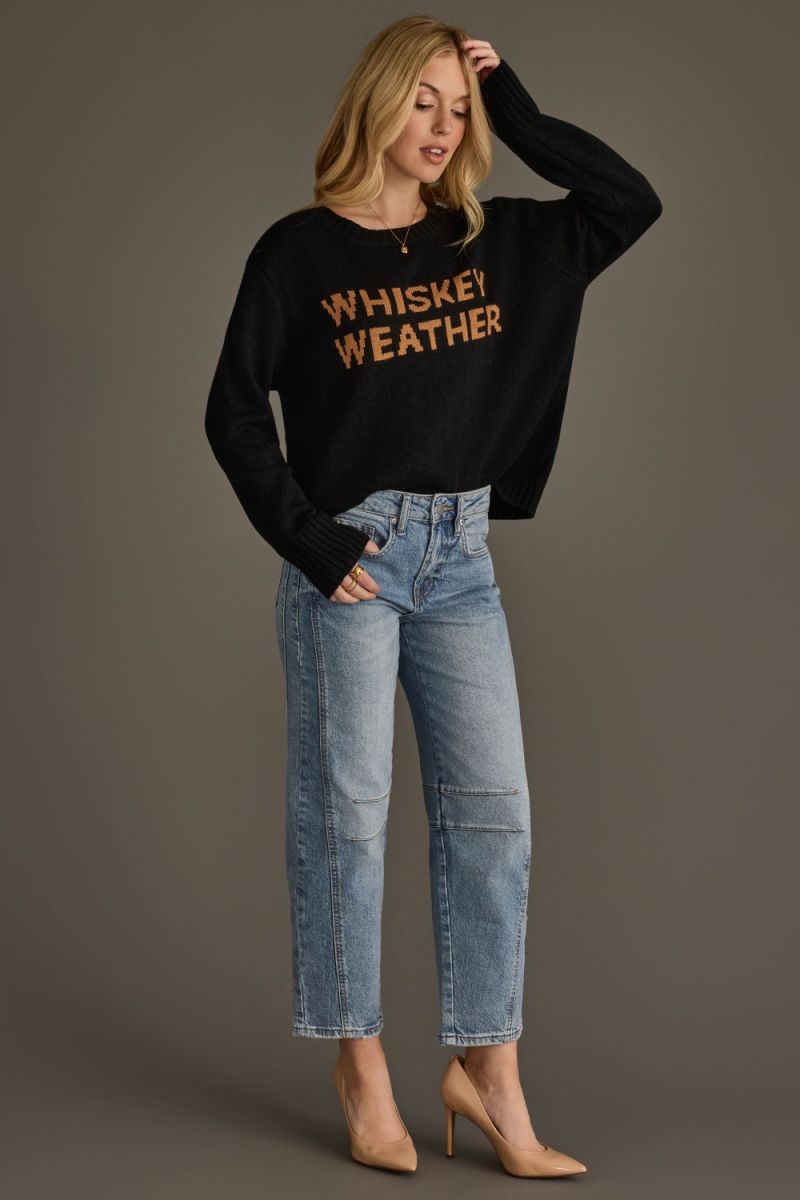 Black Whiskey Weather Sweater