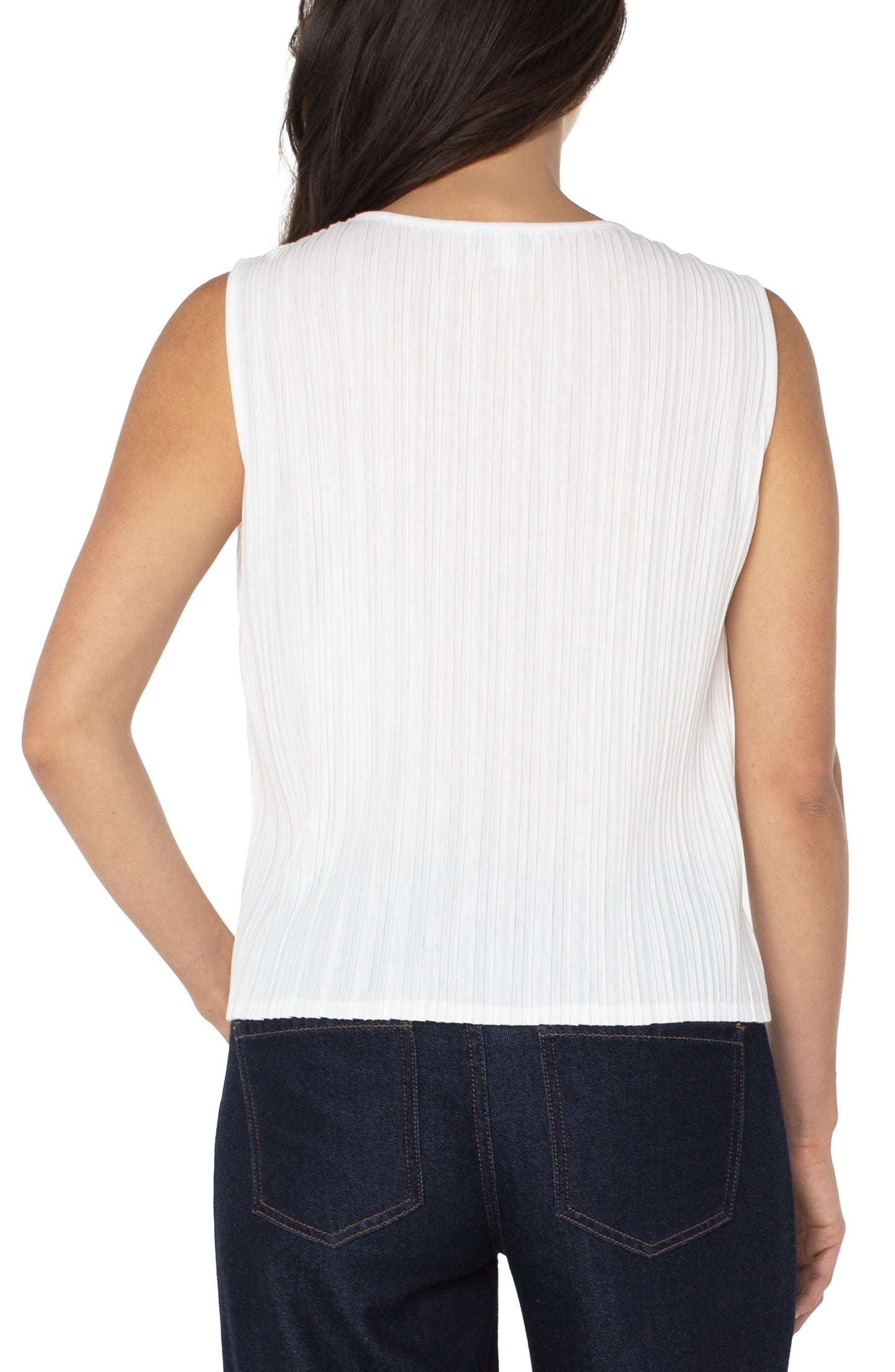 Sleeveless Crew Neck Knit Top