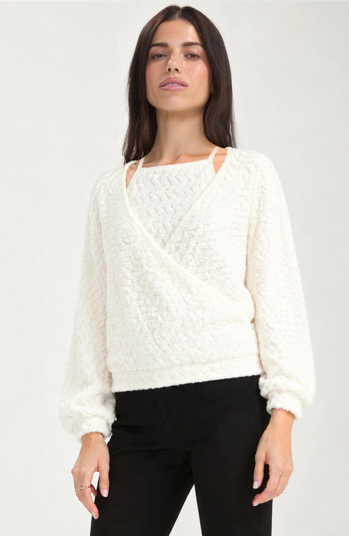 2-in-1 Halter Wrap Knit Top