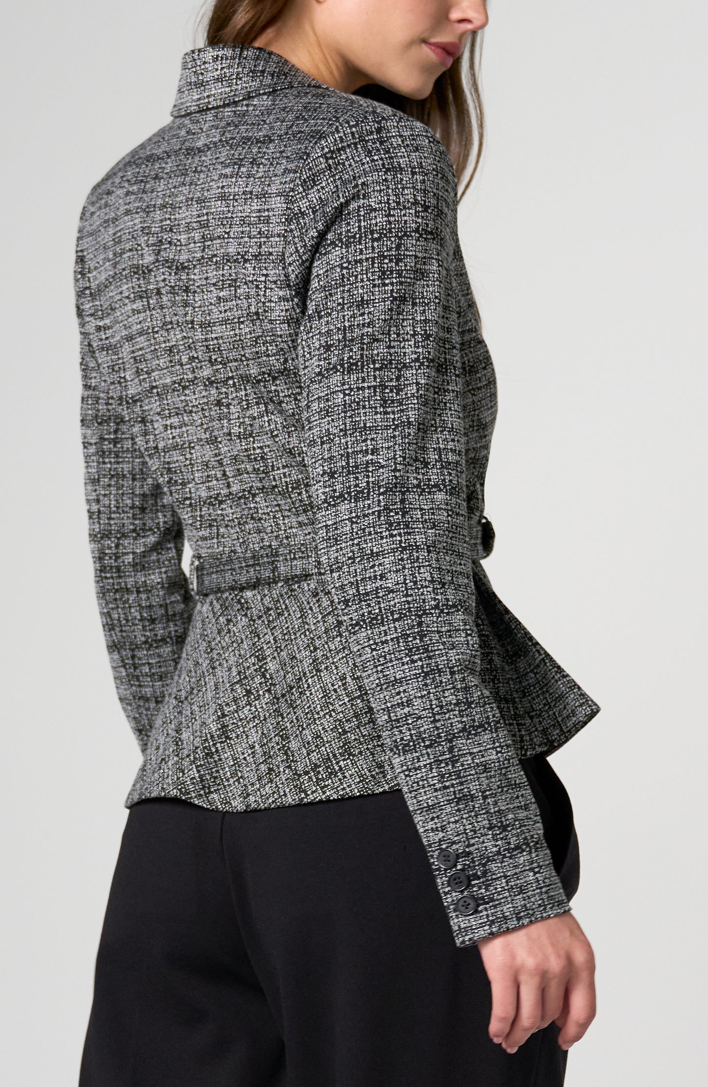 Belted Peplum Blazer