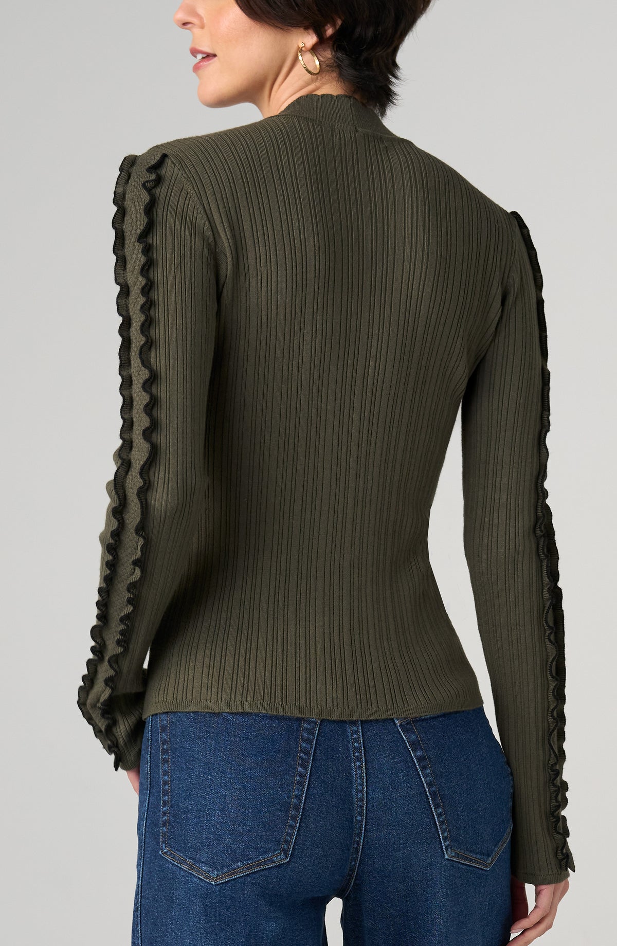 Mock Neck Long Sleeve Sweater