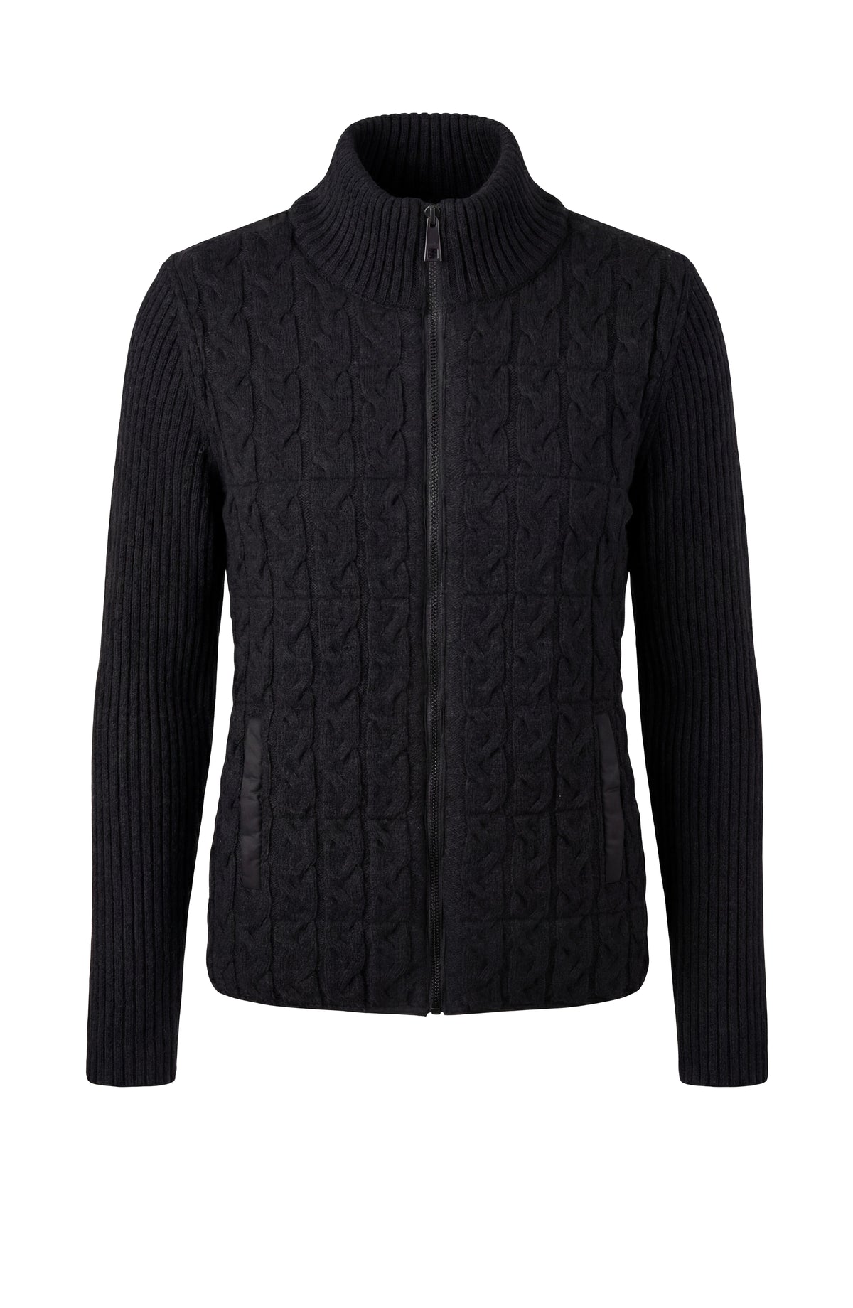 Long Sleeve Zip Front Quilted Jacket